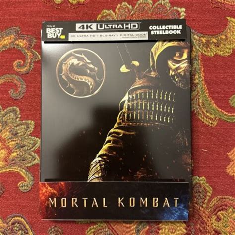 Mortal Kombat 2021 Best Buy Exclusive Steelbook 4k Blu Ray No