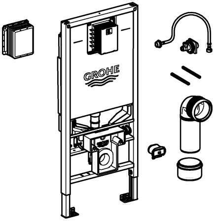 Grohe WC Element RAPID SLX Spülkasten GDX 242 39