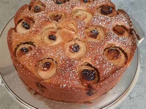 Bratapfelkuchen Mit Marzipan Mandeln Und Rosinen Von Bikergirl Chefkoch