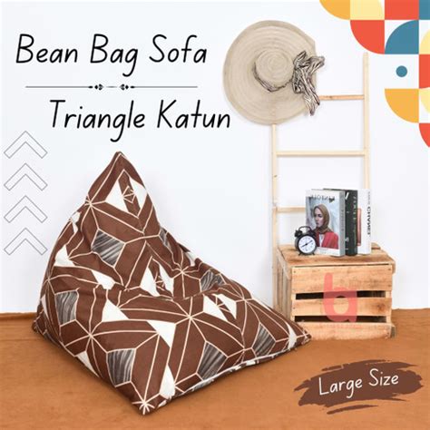 Jual Bean Bag Sofa Triangle Plus Isi Motif Size L Besar By Beanbag