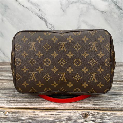 Louis Vuitton 路易威登m44021經典monogram花紋neonoe系列牛皮鑲飾束口 水桶包 斜背包 肩背包