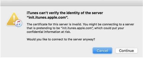 ITunes No Puede Verificar La Identidad Del Servidor Corregido