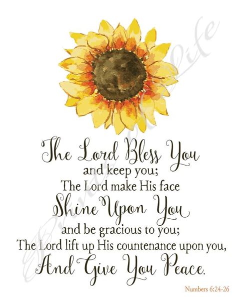 Christian Print The Lord Bless You And Keep You With Etsy