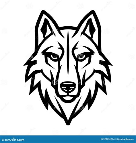 Wolf Face Logo or Modern Line Icon. Vector Line Art and Icon Design ...