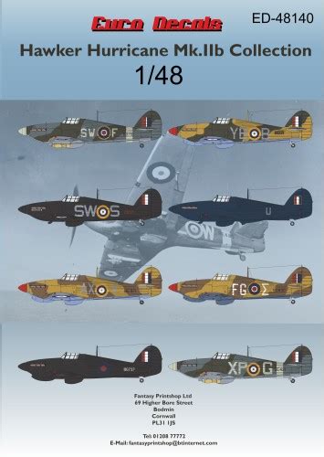 Euro Decals Hawker Hurricane Mk Iib Collection Scale