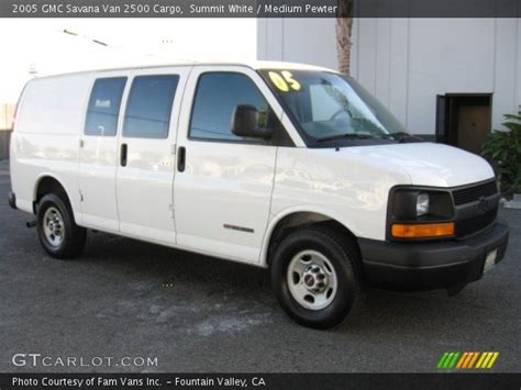 Summit White 2005 Gmc Savana Van 2500 Cargo Medium Pewter Interior