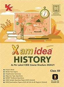 Xam Idea History Class 12 CBSE 2020 21 Examination Buy Xam Idea