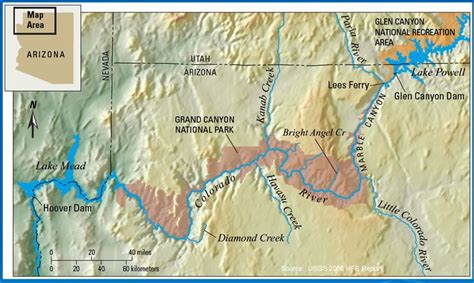 Fileusgs 2008 Hfe Report Colorado River Map Glen Canyon Dam Amp