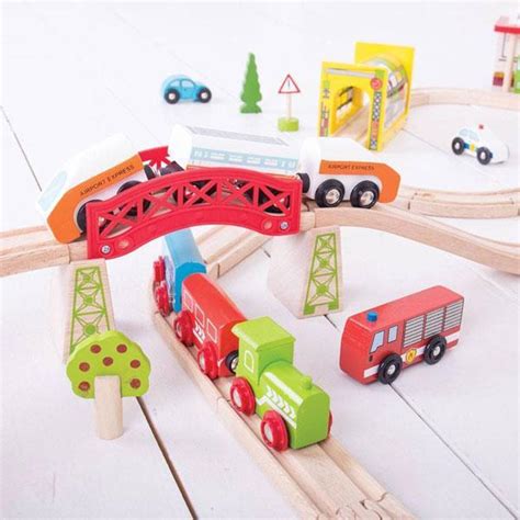 Bigjigs Rail Transportation Wooden Train Set Wooden Toys Lucas