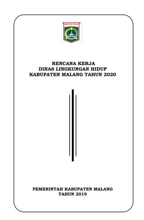 Pdf Rencana Kerja Dinas Lingkungan Hidup Lh Malangkab Go Id