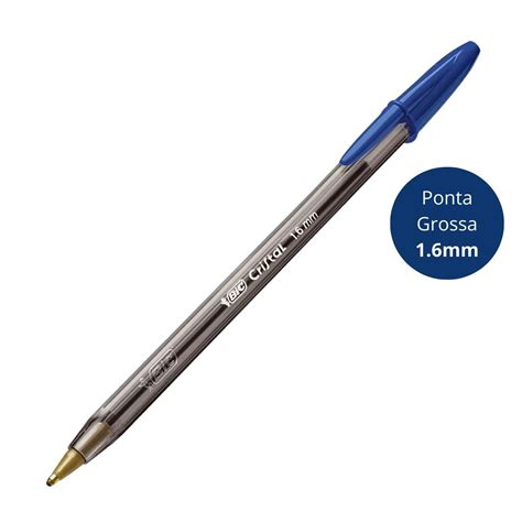 Caneta Esferográfica Bold Ponta Grossa 1 6mm Azul Cristal BIC Loja