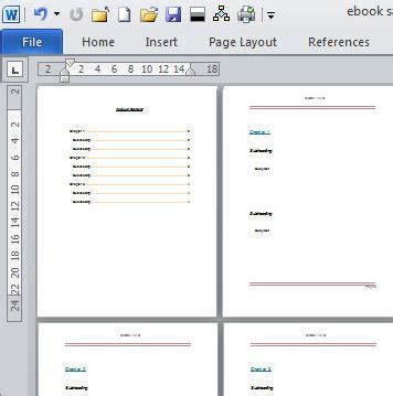 Create an E-book template in Microsoft Word