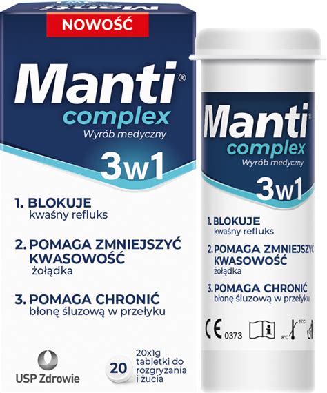 MANTI Complex tabletki do rozgryzania lub żucia 3w1 wyrób medyczny