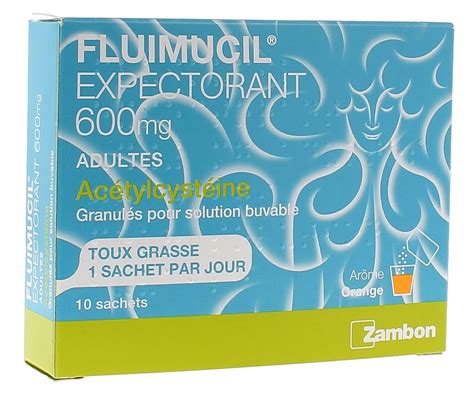 Fluimucil Expectorant 600 Mg Toux Grasse Zambon