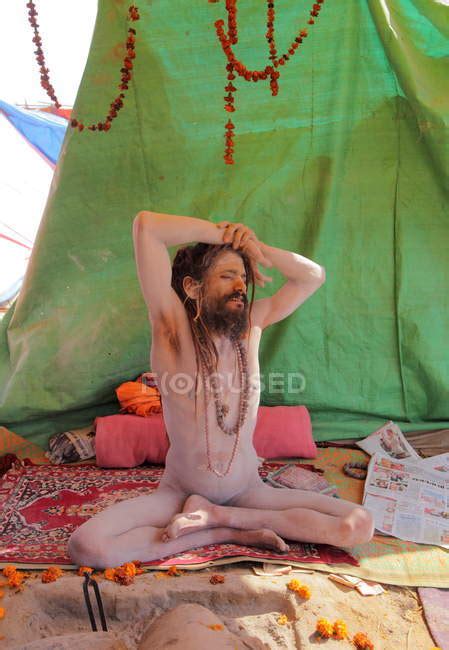 Naked Sadhu Indian Holy Man At Kumbh Mela Festival The World S