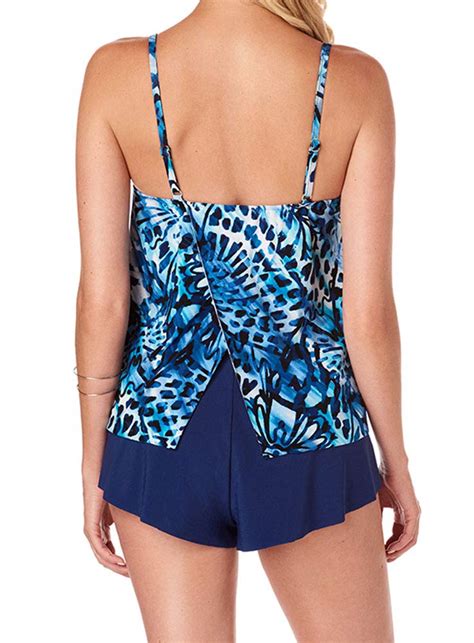 Magicsuit Womens Swimwear Monarch Mila V Neck Flowy One Piece Swimsuit With Soft Cup Bra And