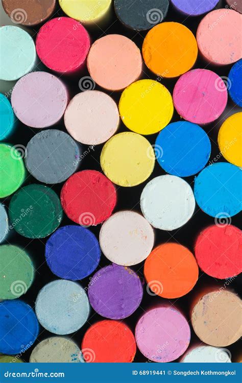 Round Oil Pastels Crayons Stock Image Image Of Draw 68919441