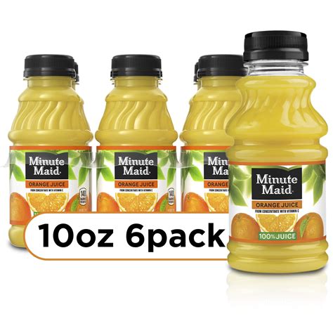 Minute Maid 100 Orange Juice Drink Vitamin C Rich 10 Fl Oz Pack Of 6 Bottles