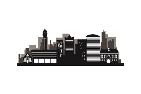 Download Skyline SIlhouette of Birmingham SVG File - Free SVG File ...