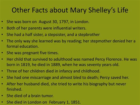 PPT - Biography of Mary Shelley PowerPoint Presentation, free download - ID:5244537