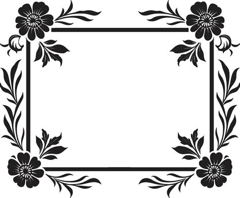 Abstract Elegance Geometric Tile Floral Emblem Elegant Patterns Black Floral Vector Logo ...