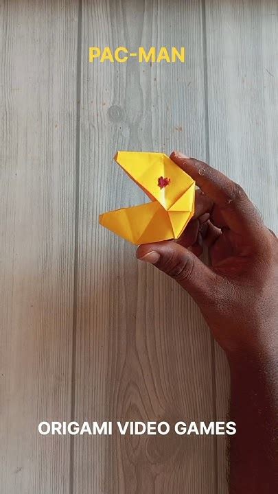 Pac Man Origami Tutorial How To Make Origami Video Games Pac Man Craft Step By Step Folding