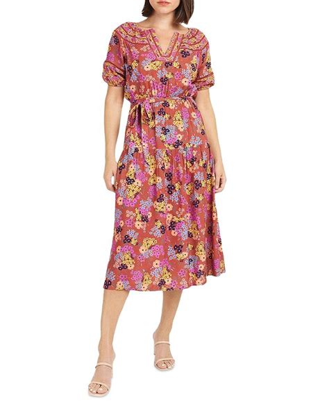 Daniel Rainn Floral Print Midi Dress Bloomingdales