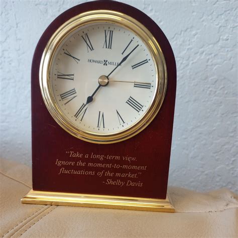 Howard Miller Desk Clock With Quote By Shelby Davis Ebay