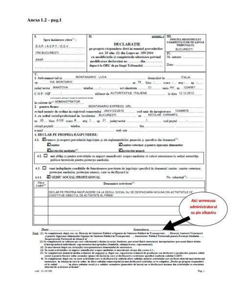 Declaratie Model 3 Onrc Completata 2
