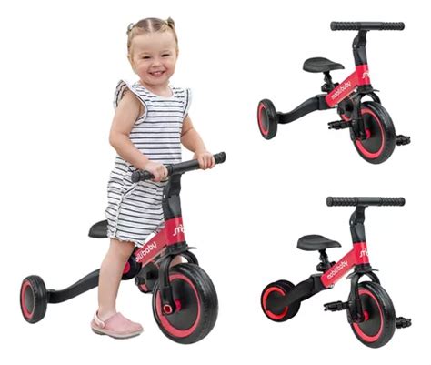 Triciclo Bicicleta De Equilibrio Para Ni Os Infantil Color Rosa Env O