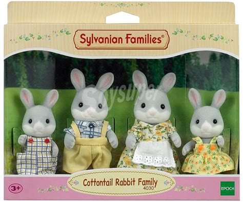 Sylvanian Families Set de 4 minimuñecos Familia de conejos cotón FAMILIES