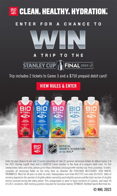 Want tickets to the 2023 Stanley Cup® Final? - NHL