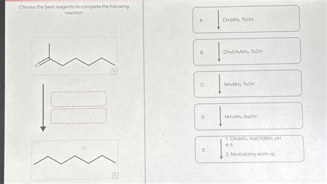 Answered Choose The Best Reagents To Complete Bartleby