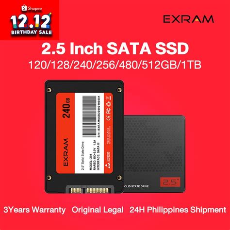 EXRAM SSD 120GB 128GB 240GB 480GB 512GB SATA3 2.5" Hard Disc Internal HDD for Laptop Desktop ...