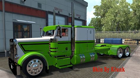 Peterbilt Green White Skin Mod Ats Mod American Truck Simulator Mod