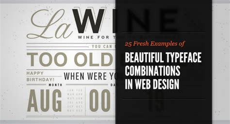 fresh examples  beautiful typeface combinations  web design