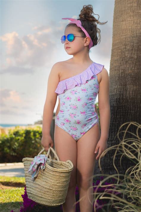 Bañador Niña Flores Vichy Belen Zotano Swimwear