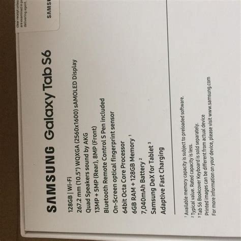 Samsung Galaxy Tab S6 128gb 10 5 Sm T860 In Cm8 Braintree For £595 00 For Sale Shpock