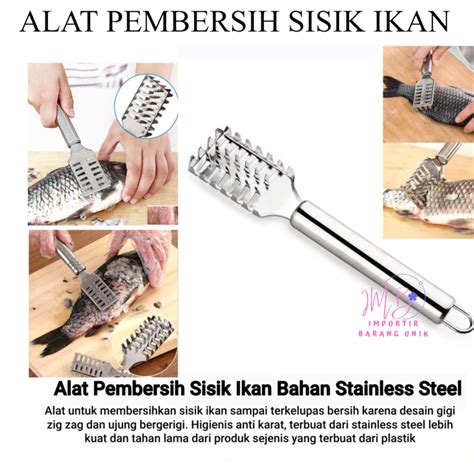 Imb G Pembersih Sisik Ikan Stainless Alat Serut Sisik Lazada Indonesia