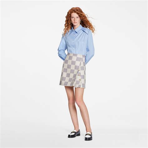 Double Face Damier Azur A Line Mini Skirt Ready To Wear Louis Vuitton