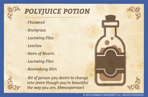 Polyjuice Potion In Harry Potter And The Chamber Of Secrets Chart