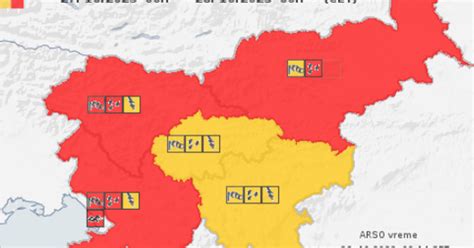 Arso Izdal Opozorilo Najvi Je Stopnje Ogro Ena So Lahko Ivljenja