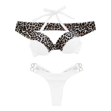 Maillot de bain femme sexy maillot de bain bikini taille haute Blanc Blanc Cdiscount Prêt à Porter