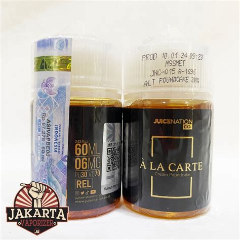 Jual Ala Carte Cream Poundcake Ml Mg Mg By Juicenation Shopee