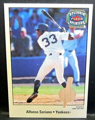 Alfonso Soriano 2003 Fleer Splendid Splinters GU Bat Patch 62 349