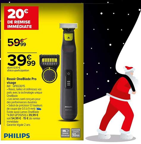 Promo Rasoir One Blade Pro Visage Philips Chez Carrefour ICatalogue Fr