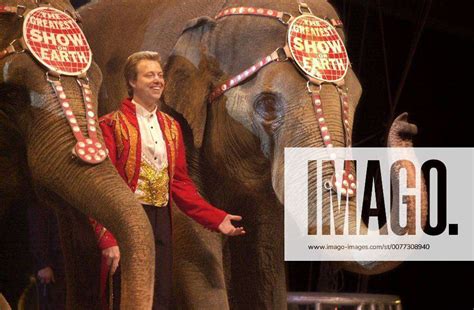 Mark Oliver Gebel Performs With The Elephants During A Ringling