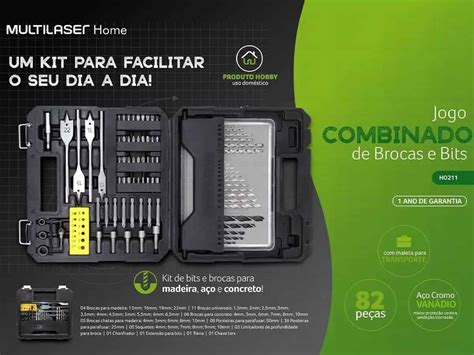 Kit Brocas E Bits 82 Pcs Ho211 Promotop