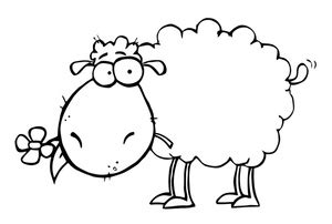 Sheep clipart black and white 2 - Clipartix