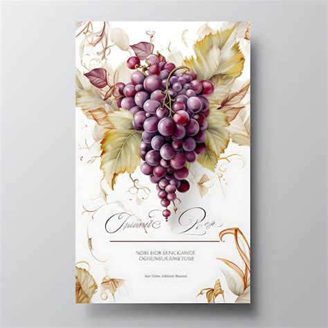 Collection Vineyard Grape Wedding Invitation Card Wine Bottle Shape Ivo